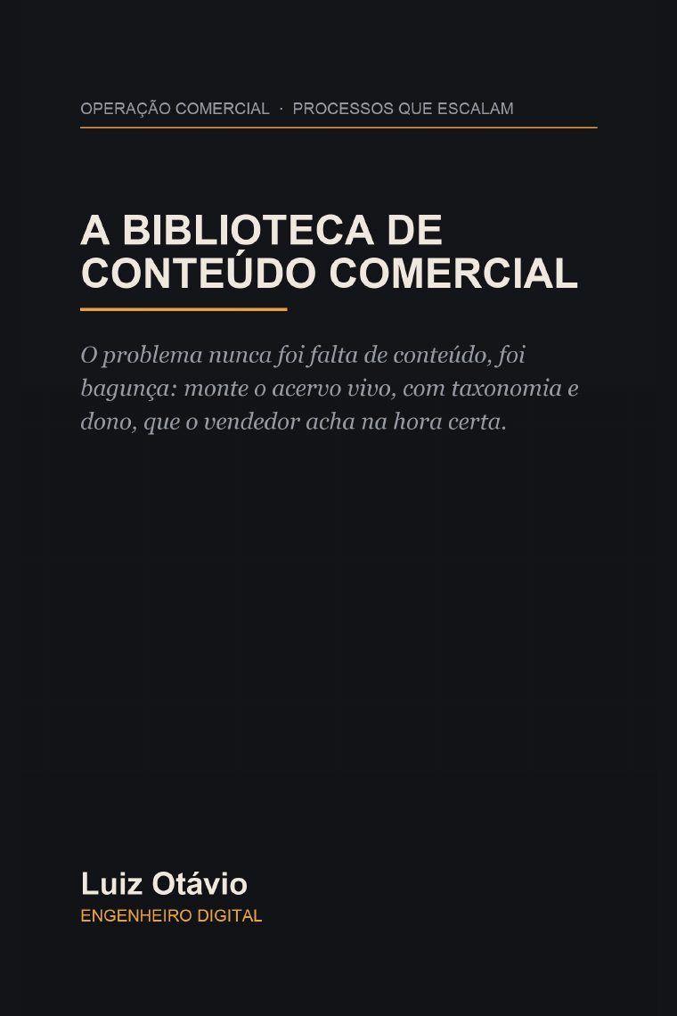 Capa do livro A Biblioteca de Conteudo Comercial